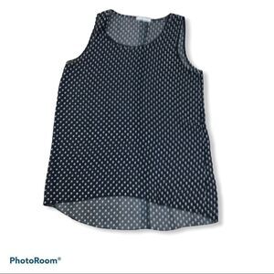 Amber Blue polkadot sleeveless women’s blouse